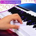 Skaitmeninis pianinas 88 klavišais ir nešiojimo krepšys (Juoda ir balta)