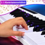 61 klavišo skaitmeninis pianinas su dėklu (Juoda ir balta)
