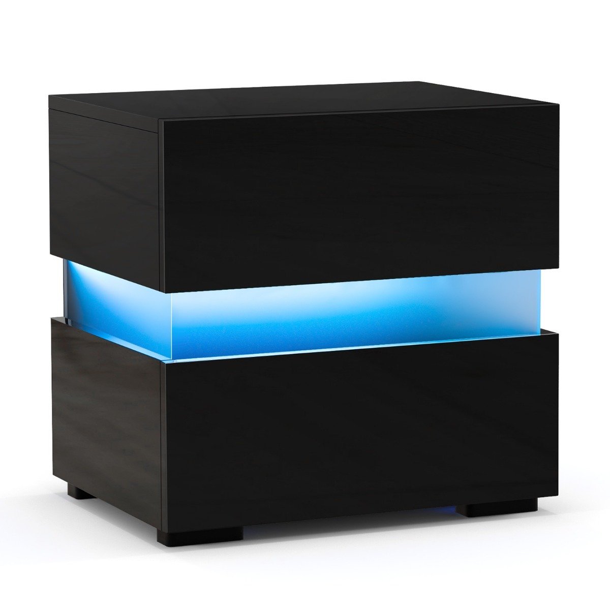 nachtschrank-jv10830dk_9_ Naktinis staliukas su LED apšvietimu ir dviem stalčiais (Juoda)