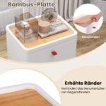 Balta komoda su keturiais stalčiais ir nuimamu organizatoriumi (Balta)