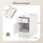 Pastatomas staliukas su USB ir elektros lizdais (Balta)