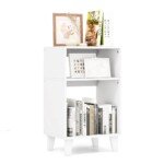 Stalelis su trimis lentynomis 39.5 x 29.5 x 65 cm (Balta)