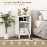 Stalelis su trimis lentynomis 39.5 x 29.5 x 65 cm (Balta)