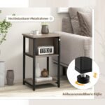 3 pakopų spintelė su lentyna ir reguliuojamomis kojelėmis (Pilka)