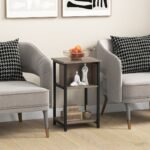 3 pakopų spintelė su lentyna ir reguliuojamomis kojelėmis (Pilka)