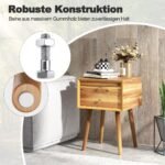 Kompaktiškas medinis naktinis staliukas su dviem stalčiais (Natūrali)