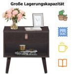 Stalelis su stalčiumi ir atviru skyriumi medžio imitacija (Ruda)