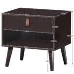 Stalelis su stalčiumi ir atviru skyriumi medžio imitacija (Ruda)