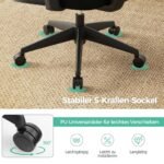 Ergonomiška biuro kėdė su N formos juosmens atrama (Juoda)