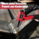 Rankinis kniedijimo įrankių rinkinys su 200 kniedžių ir lagaminu (Juoda)