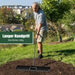 Profesionalus vejos lyginimo grėblys su ergonomiška rankena (Juoda)