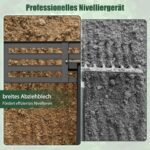 Profesionalus vejos lyginimo grėblys su ergonomiška rankena (Juoda)