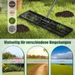 Profesionalus vejos lyginimo grėblys su ergonomiška rankena (Juoda)