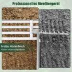 Niveliuojamasis grėblys su ergonomiška rankena (Sidabrinė)