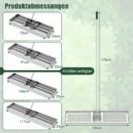 Niveliuojamasis grėblys su ergonomiška rankena (Sidabrinė)