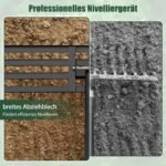 Profesionalus sodo niveliuojamasis grėblys su ergonomiška rankena (Juoda)