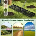 Profesionalus sodo niveliuojamasis grėblys su ergonomiška rankena (Juoda)