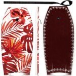 Lengvas bodyboard su saugos dirželiu (Raudona)