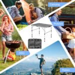 Sulankstomas lauko stalas su grotelėmis ir aliuminio rėmu (Sidabrinė)