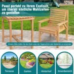 Tvirtas lauko kėdė iš eglės medienos (Natūrali)