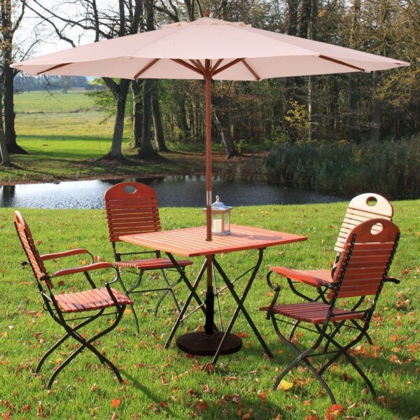 Aštuonkampis sodo skėtis nuo saulės 270 cm (Smėlio)