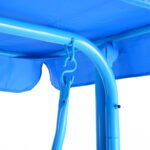 Vaikiškos dvivietės sodo sūpuoklės su apsauginiu stogeliu (Mėlyna)