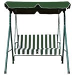 Sodo suoliukas-supynės su stogeliu (Žalia ir balta)