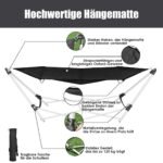 Sulankstomas lauko hamakas (Juoda)