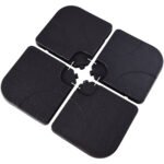 Kryžminis skėčio stovas su keturiomis plokštėmis (Juoda)