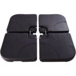 Kryžminis skėčio stovas su keturiomis plokštėmis (Juoda)