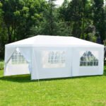 Erdvi 3x6 m šventinė palapinė su langais (Balta)