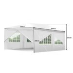 Erdvi 3x6 m šventinė palapinė su langais (Balta)