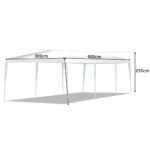 Šventinė Palapinė 3x9 m su Langais (Balta)