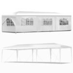 Renginių palapinė su sienelėmis 3x9 m (Balta)