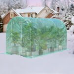 Foliarinis šiltnamis su plieniniu pamatu 3 5 x 2 x 2 m (Žalia)