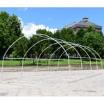 Erdvus tunelinis šiltnamis 6 x 3 x 2 m su cinkuoto plieno karkasu (Žalia)