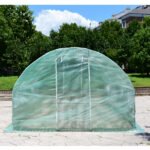 Erdvus tunelinis šiltnamis 6 x 3 x 2 m su cinkuoto plieno karkasu (Žalia)