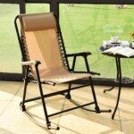 Sulankstoma supamoji kėdė su ranktūriais skirta laukui ir vidui (Raudona)