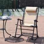 Sulankstoma supamoji kėdė su ranktūriais skirta laukui ir vidui (Raudona)