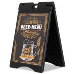 Universalus vandeniu užpildomas reklaminių plakatų stendas (Pilka)