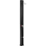 Lauko dušo kabina su 35 litrų talpa ir dviem maišytuvais 220 cm (Juoda)