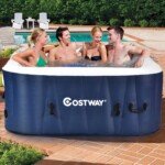 Pripučiamas sūkurinis baseinas su šildymu ir masažu (Tamsiai mėlyna)