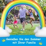 Pripučiamas vaivorykštės formos vandens purkštuvų žaislas (Įvairiaspalvė)