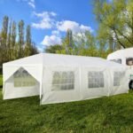 Sodo paviljono 3x9m su UV apsauga (Balta)