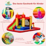 Pripučiama pilis su vandens čiuožykla ir pūstuvu (Spalvota)