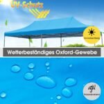 Pripučiamas sodo paviljonas 3x6 m atsparus vandeniui (Mėlyna)