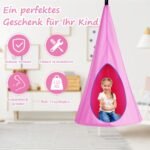 Vaikiška sūpuoklinė kėdė tvirta konstrukcija (Rožinė)