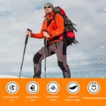 Teleskopinės žygio lazdelės (Juoda)