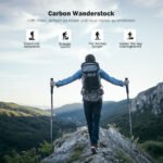 Teleskopinės žygio lazdelės (Juoda)