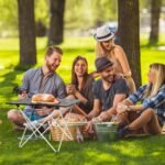 Sulankstomas aliuminis stovyklavietės staliukas (Juoda)